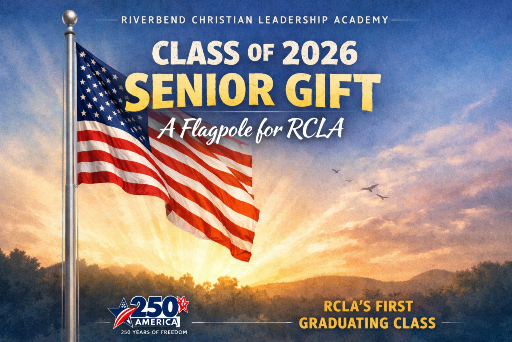 Class of 2026 flagpole gift announcement.