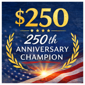 250th Anniversary Champion celebration graphic